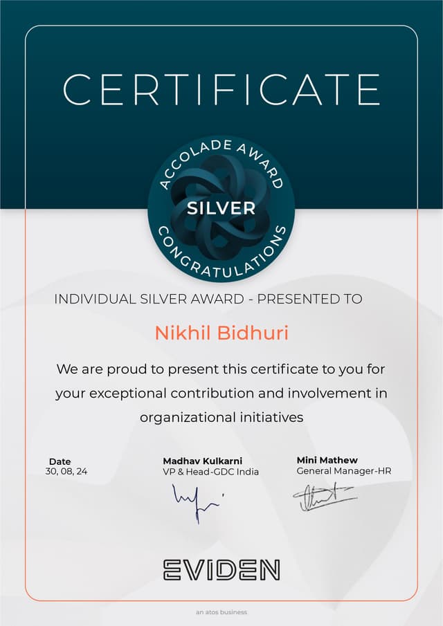 Individual Silver Award